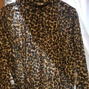 3/4 Sleeve Leopard Shirt